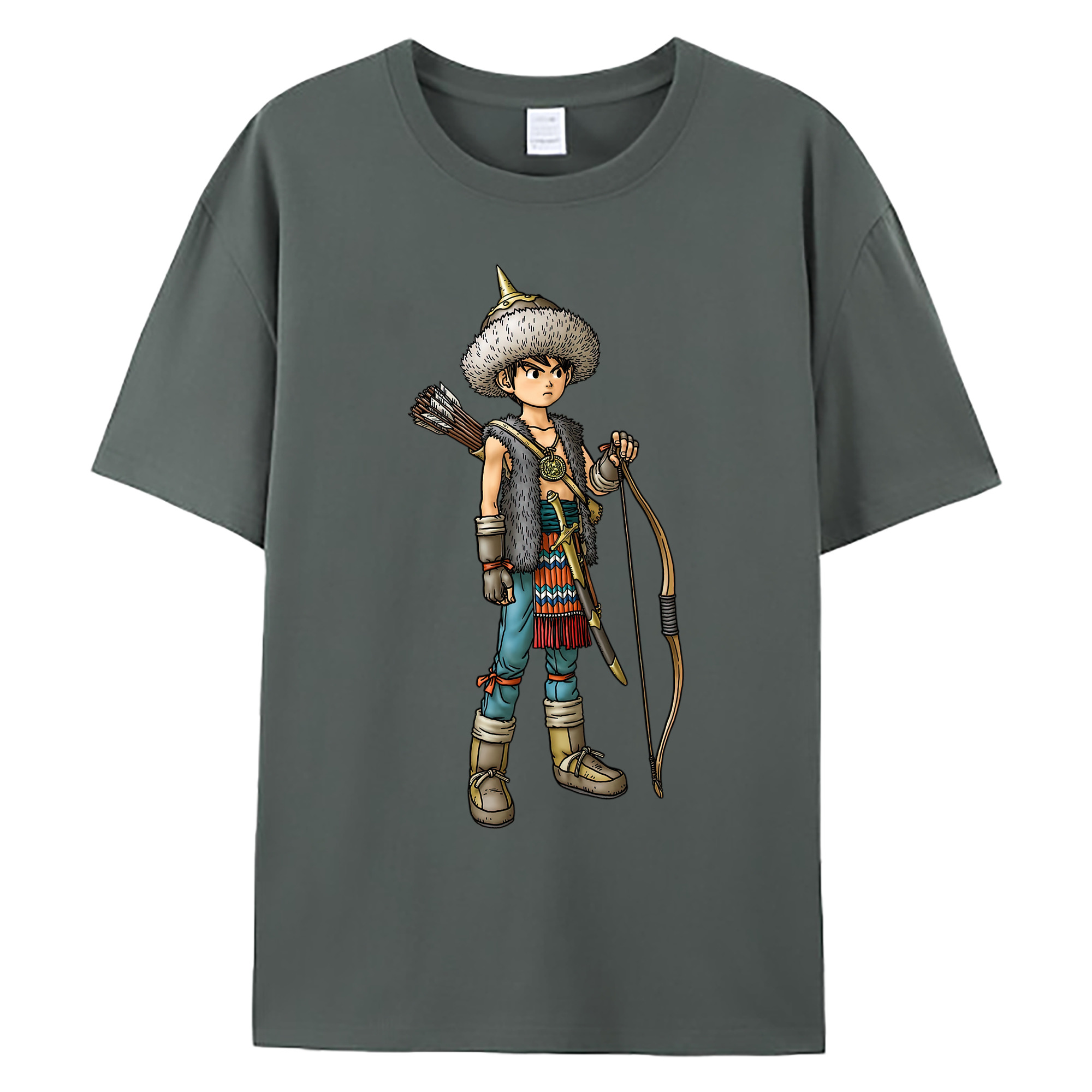 （画像用） ドラゴンクエスト Doragon Kuesuto Dragon Quest 綿100％ メンズ半袖Tシャツ｜肌触りやわらか＆通気性